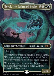 Teval, the Balanced Scale (Borderless) Foil - Tarkir: Dragonstorm Commander #8 Mythic Rare
