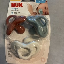 0-6m 3 Pacifiers NUK Comfy Medical Grade Silicone Orthodontic New in Packaging