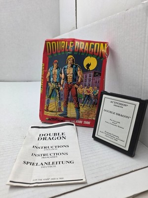 NEVER USED RARE PAL DOUBLE DRAGON FOR  ATARI 7800 + 2600 + PLUS  CIB  #B10