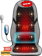 Masajeador de espalda con calor, coj n de asiento de masaje para silla con 10 mo