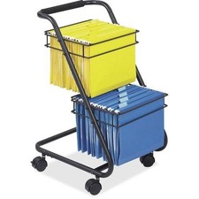 Safco Jazz Two-Tier File Cart 5223BL