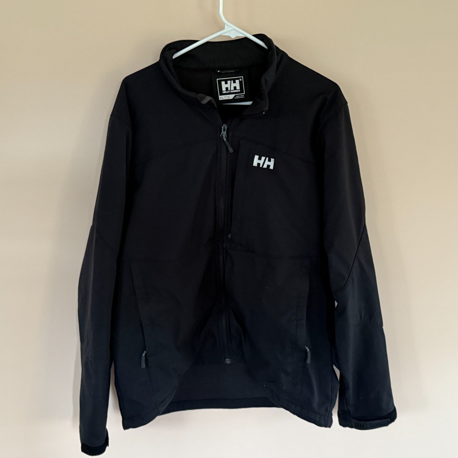 Helly Hansen Soft Shell Jacket Black FUll Zip Men… - image 1