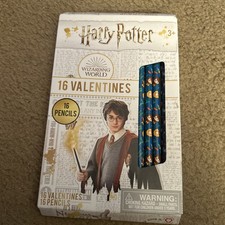 Valentines Cards Box - Harry Potter 16 Valentines  16 Pencils 8 diff designs
