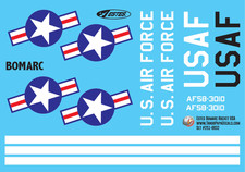 Estes Bomarc USA Rocket Decals