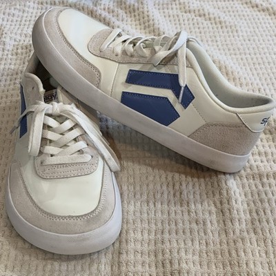 Splay Freedom Varsity Blue/White Low Top Lace-Up Colorblock Athletic Sneakers