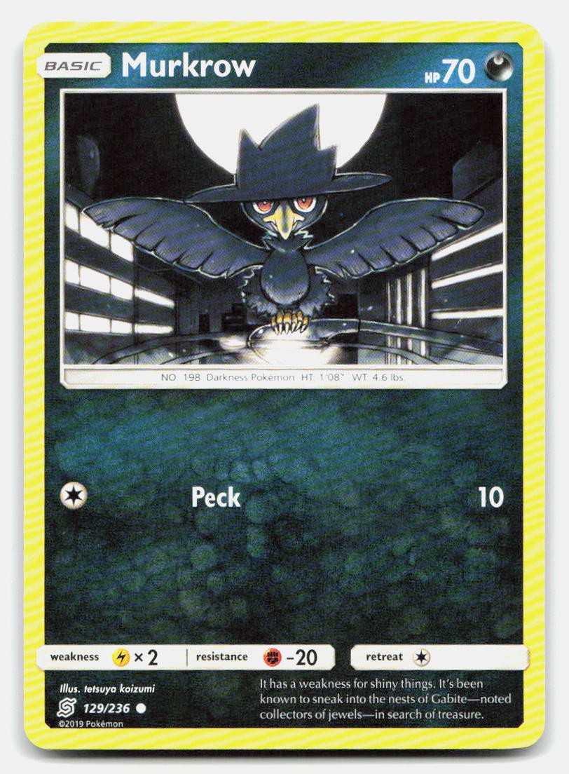 Murkrow 129/236 Common Unified Minds Pokemon NM