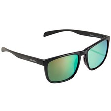 Bajio Calda Sunglasses, Black Matte Frame, Green Glass Lens