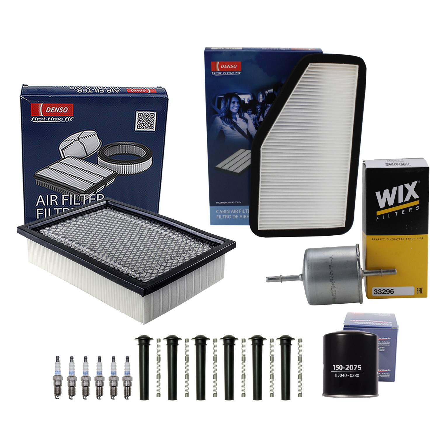 Denso Tune Up Kit 6 Spark Plugs  Boots Kit for Mariner 3.0L V6 DOHC GAS Vin 1