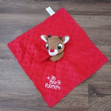 Rudolph Baby Lovey Security Blanket Plush Stuffed Animal Christmas My first