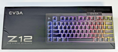 EVGA Z12 RGB Gaming Keyboard RGB Backlit LED 5 Programmable Macro Keys NEW