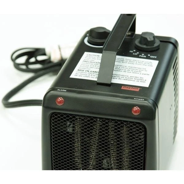 Dayton 3Vu37 Calentador Eléctrico Portátil, 1500W/1000W, 120V Ac, 1 Fase, 5118/ Foto 2 de 4