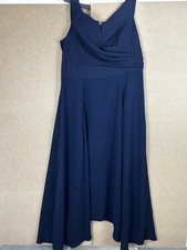 Navy Coast Ali Bardot Dress Size 14 Wedding Guest Special Occasion
