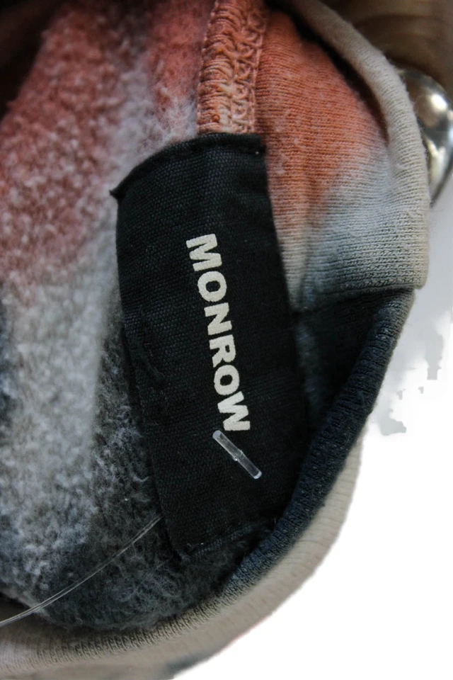 Monrow Mujer Pullover Sudadera Negra Cuello Redondo Manga Larga Mezcla Rayón Talla S Foto 4 de 4