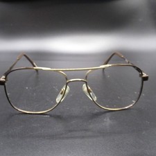 Vintage Menrad Aviator Eyeglass Frames Gold Metal Full Rim Malta 38-140