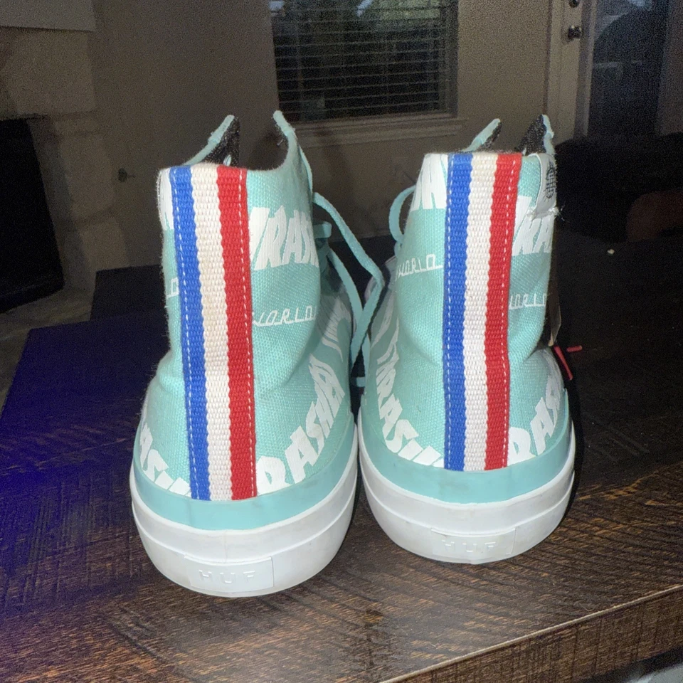 Zapatos de skate HUF x Thrasher Teal clásicos altos para hombre talla 13 Foto 3 de 4