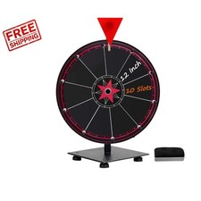 12-Inch Black Prize Wheel with 10 Slots - Perfect for Events  Carnivals