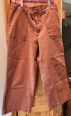 #ad Universal Threads Womens Jeans 16 33 Rust High Rise Wide Leg Cargo Pockets $16.99