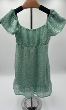 Cat  Jack Girls Dress XS 4/5 NWT Dusty Mint Ditsy Floral Lined