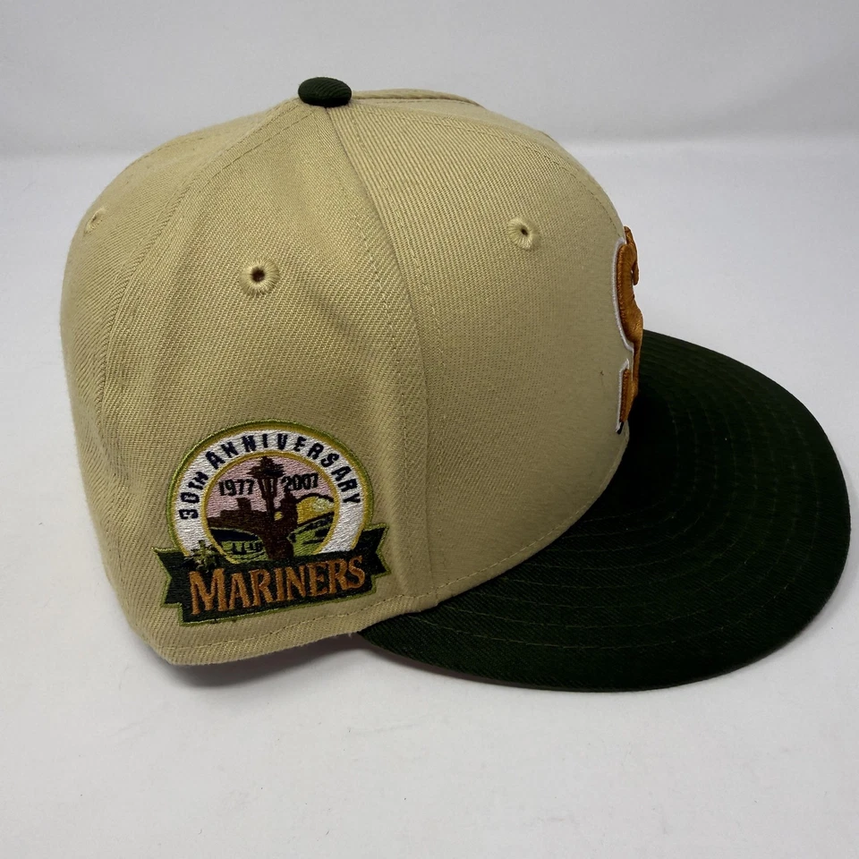 Seattle Mariners Hat Cap Fitted Mens 7 3/8 MLB Baseball Cooperstown New Era - Image 4 of 4