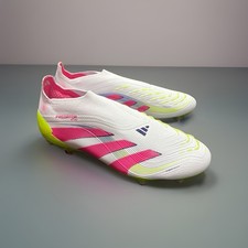 Adidas Predator Elite LL SG Laceless White Pink Soccer Cleats ID3848 Sz US6