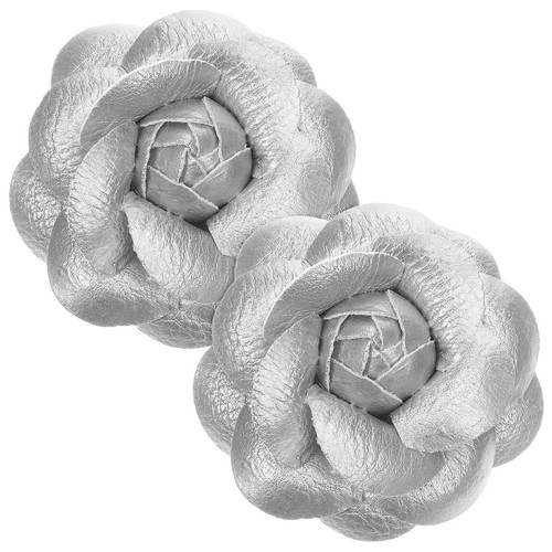 Lot De 2 Pinces à Chaussures Décoratives - Clip Métal Et Verre - Blanc