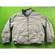 VTG Polo Ralph Lauren Jacket Men's XXL Gray Bomber Corduroy Collar Flannel Lined