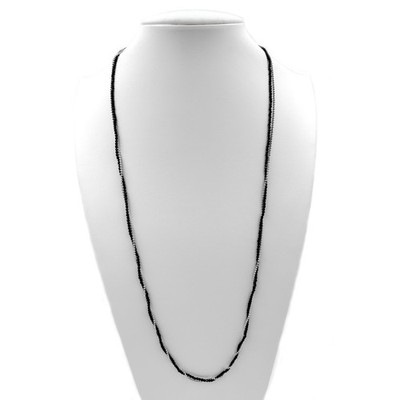 Lange Damen Halskette mit Spinell schwarz elegant edler Schmuck