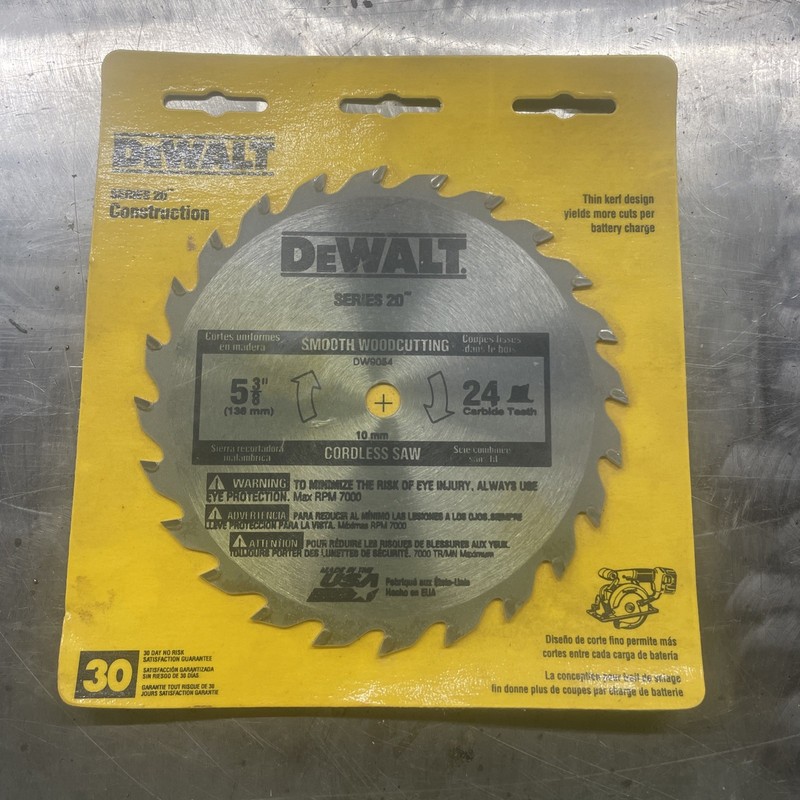 DeWalt DW9054 5 3/8" 24 Tooth Smooth Woodcutting Circular Saw blade 5-3/8”