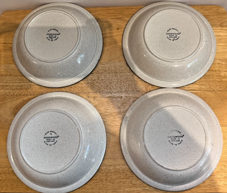 Wedgwood Blue Pacific Bowls 7 1/4" Coupe Soup Salad Lot of 8 **READ** - Image 4 of 4