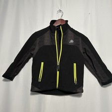 Snozu Boys XS 5/6 Black Soft Shell Fleece Lined Full Zip Tech Jacket