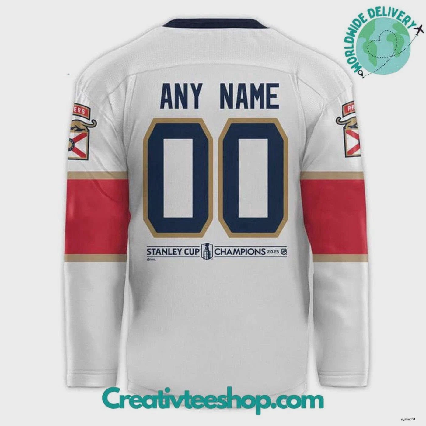 Personalized Florida Panthers Stanley Cup Champions Hockey Jersey