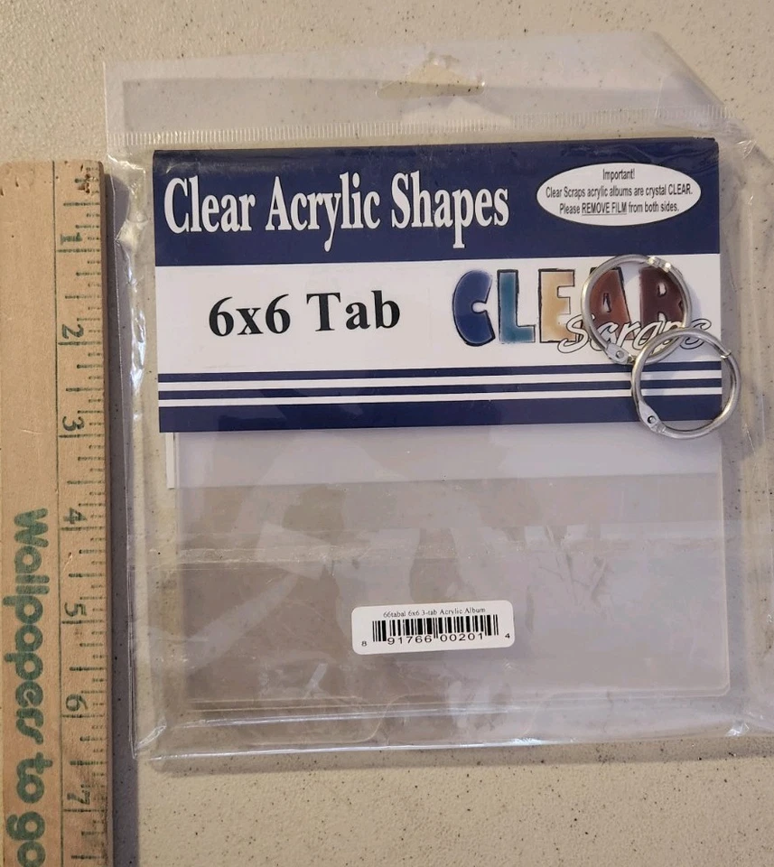 Clear Acrylic Album Pages 6x6 UNUSED 6 Pieces Clear Scraps Pre-Owned - Image 4 of 4