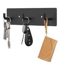 3 Hook Holder Wall, Adhesive+ Screw Mount Entry Keys Kitchen Utensil Bathroom🔑