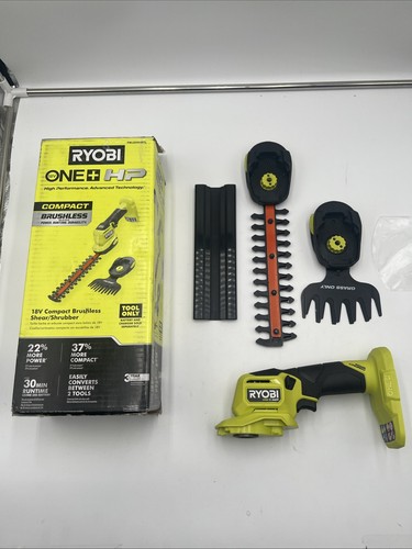 RYOBI ONE+ HP 18V Compact Brushless Shear Shrubber (Tool Only) Used Once!