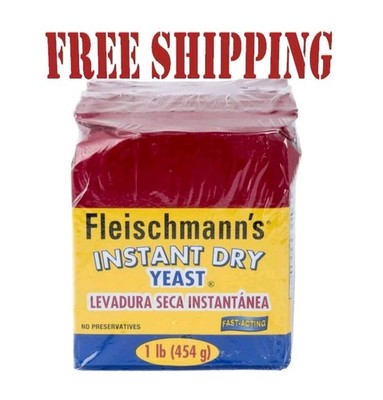 2 PK Fleischmann's Instant Dry Yeast (16 oz., 2 pk) New Free Shipping