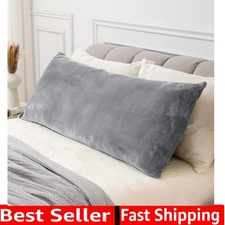 Body Pillow Cover with Zipper Closure, Super Soft and Cozy Fuzzy Fleece Body ...
