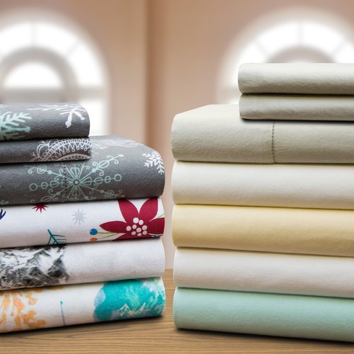 Celeste Home 190 GSM Cal King, Butter Sheet Set- Warm & Cozy - 100% Cotton Fl... - 第 2/9 張圖片