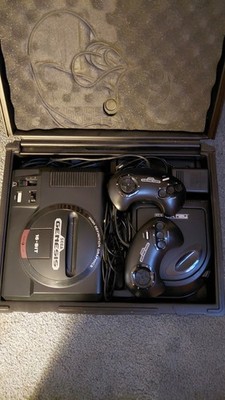 Sega Genesis + Sega CD Console Bundle w/ 2 OEM Controllers, Cables & Carry Case