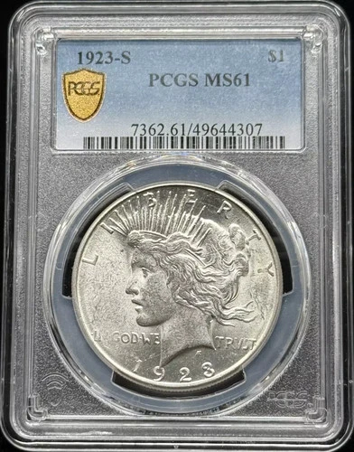 1923 S Peace Silver Dollar PCGS MS-61