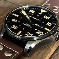 Hamilton Khaki Aviation H64705531 Men's 46mm Black Dial Automatic Watch Used 3