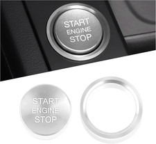 Car Push Start Button Cover Compatible with Audi,Cool Aluminum Engine Start Butt