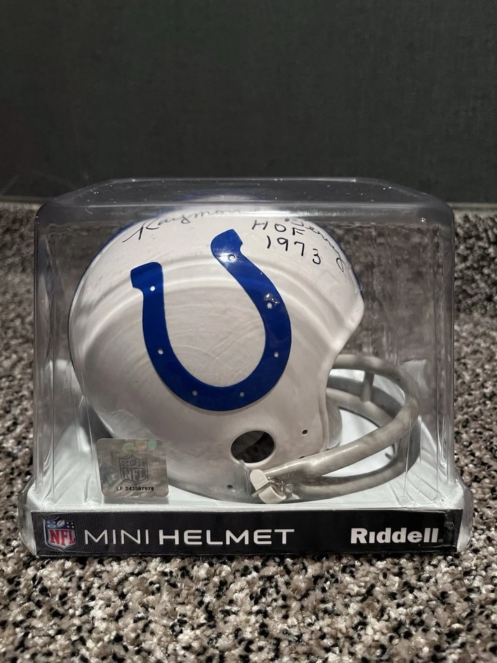 Raymond Berry Autographed Baltimore Colts Throwback Mini Helmet HOF 1973 - Image 3 of 3