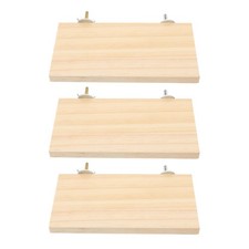 3 Pcs Bird Perch Stand Cage Accessories Budgie Perches for Solid Wood