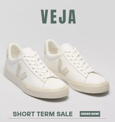 Veja Women's Campo Sneakers in Extra White + Natural Suede NEW WITH BOX