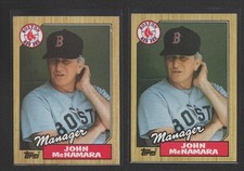 1987 Topps *** BLACK LINE ERROR VARIATION *** JOHN McNAMARA  #368  MINT