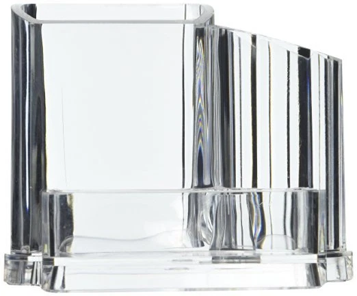 Прозрачная акриловая кисть для макияжа и косметический держатель с 3 отделениями продавец из США - Изображение 2 из 4