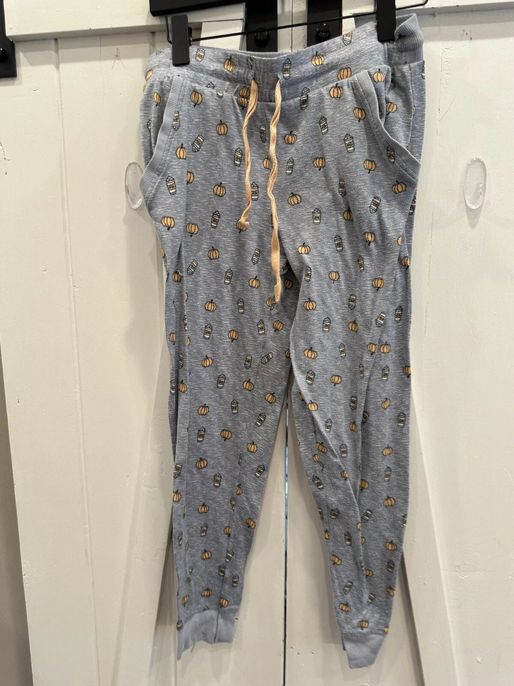 Jaclyn Smith Otoño Pijama Pantalones Talla S Jogger Estilo Café Calabaza Latte Foto 2 de 4