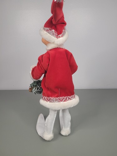 Annalee 2010 Elfo del Ghiaccio 14” Bianco Rosso Bambola Natale Poseable 502110 - Foto 3 di 7