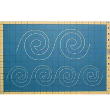 Quilting Full Line Stencil Spiral Border Reusable for Quilts use Pounce A3