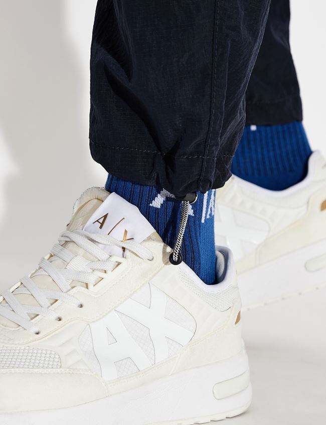 $130 A|X Armani Exchange Men's Nylon Ripstop Trousers, Navy